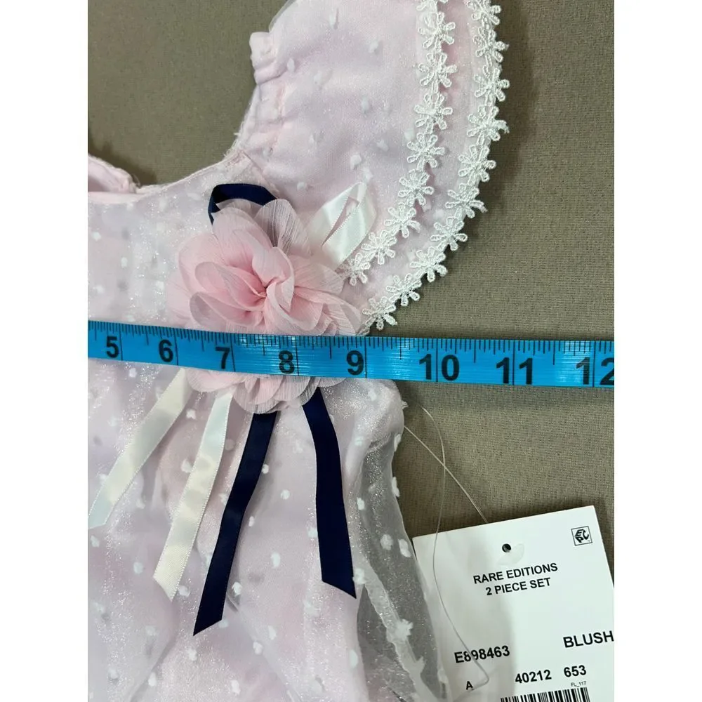 Rare Editions Baby Girls Dot‎ Organza Tunic and Leggings Set Size 12M